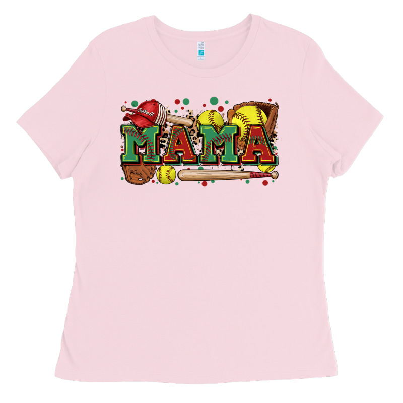 Mama Softball Ladies Tee by Zillion Design Studio | Teevron