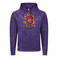 Cloud Purple i'm freakin freezin pink christmas long haired cow Vintage Hoodie - Jasminsmagicworld