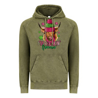 Vintage Olive i'm freakin freezin pink christmas long haired cow Vintage Hoodie - Jasminsmagicworld