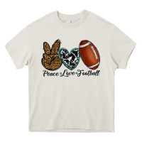 Peace Love Football Heavy Core Tee | Teevron