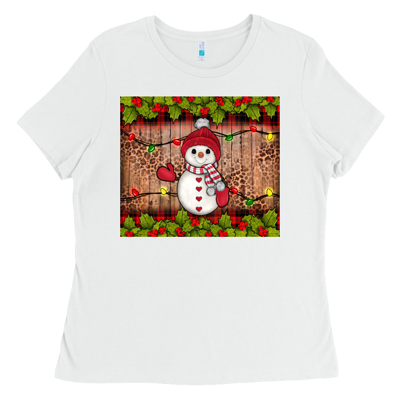 Snowman Christmas Ladies Tee by JahusDesignShop | Teevron