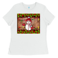 White snowman Christmas Ladies Tee - JahusDesignShop
