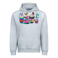 Heather Grey tie dye coffee cups Urban Hoodie - OliviaCreatesArt