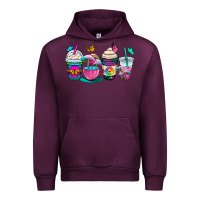 Mauve Wine tie dye coffee cups Urban Hoodie - OliviaCreatesArt