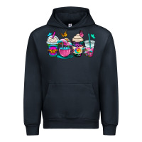 Navy tie dye coffee cups Urban Hoodie - OliviaCreatesArt