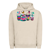 Pigment French Oak tie dye coffee cups Urban Hoodie - OliviaCreatesArt