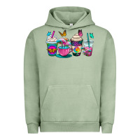 Pigment Oil Green tie dye coffee cups Urban Hoodie - OliviaCreatesArt
