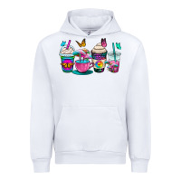 White tie dye coffee cups Urban Hoodie - OliviaCreatesArt