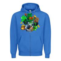 True Royal St. Patrick Cow Clover Zipper Hoodie - BundleAndBundleShop