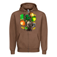 Chestnut St. Patricks Clovers With Donkey Zipper Hoodie - BundleAndBundleShop