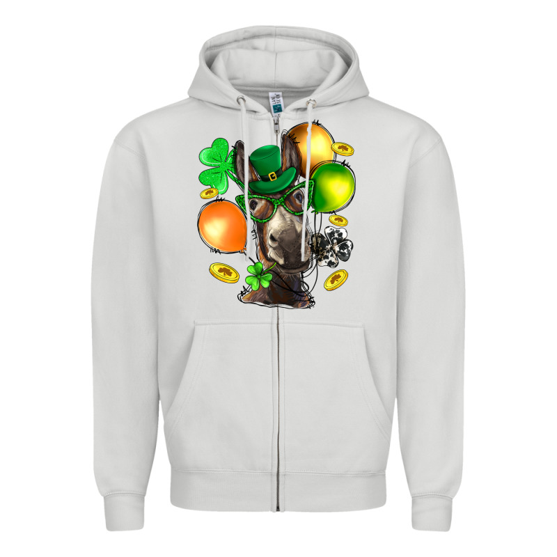 St. Patricks Clovers With Donkey Zipper Hoodie by BundleAndBundleShop | Teevron