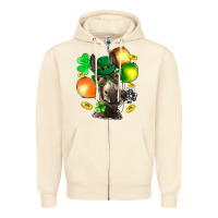 Sandshell St. Patricks Clovers With Donkey Zipper Hoodie - BundleAndBundleShop