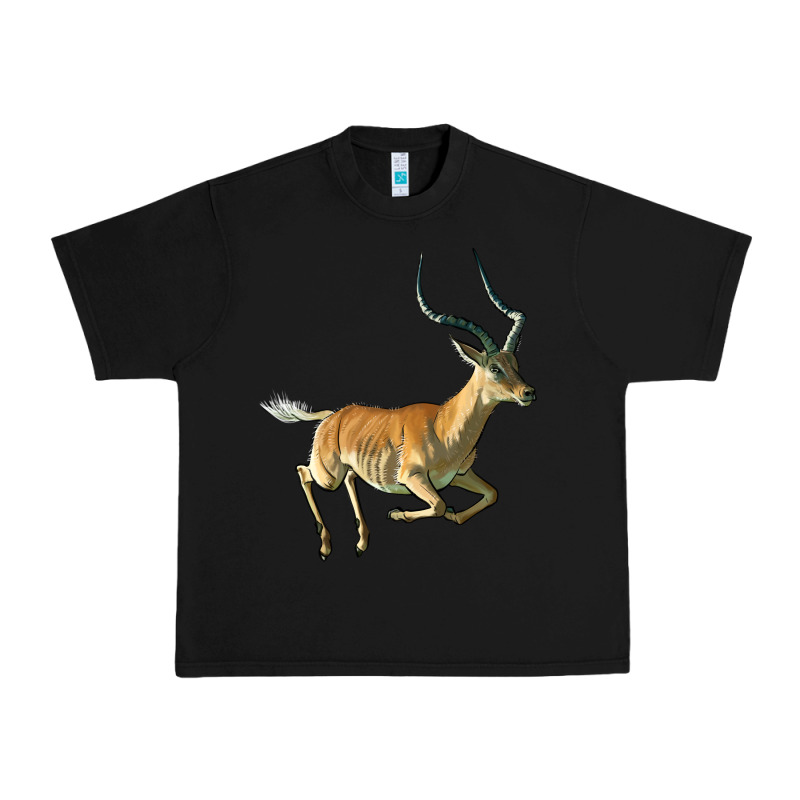 Impala Antelope Illustrations Urban Heavy Tee by LillyAllenDesigns | Teevron