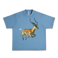 Pebble Blue Impala Antelope Illustrations Urban Heavy Tee - LillyAllenDesigns