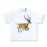 White Impala Antelope Illustrations Urban Heavy Tee - LillyAllenDesigns