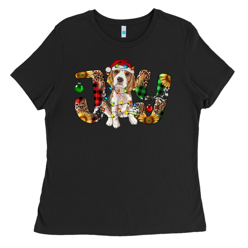 Beagle Christmas Joy Ladies Tee by RanaPortraitStore | Teevron