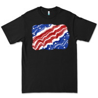 Black Patriotic tie dye background 4th of july Premium Tee - CowGirlArtShop