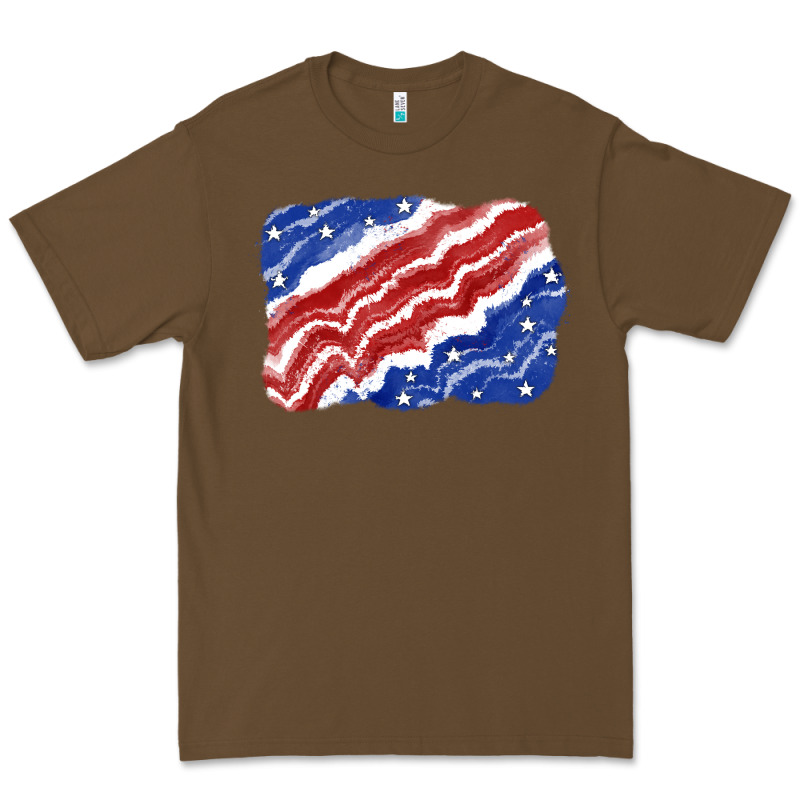 Patriotic Tie Dye Background 4th Of July Premium Tee by CowGirlArtShop | Teevron