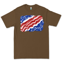 Cacao Patriotic tie dye background 4th of july Premium Tee - CowGirlArtShop