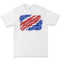 White Patriotic tie dye background 4th of july Premium Tee - CowGirlArtShop