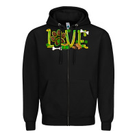Black St. Patrick's Day love dog paw Zipper Hoodie - BundleAndBundleShop