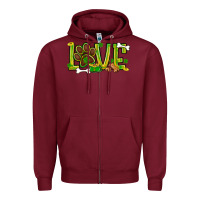 Burgundy St. Patrick's Day love dog paw Zipper Hoodie - BundleAndBundleShop