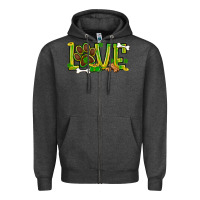 Charcoal Heather St. Patrick's Day love dog paw Zipper Hoodie - BundleAndBundleShop