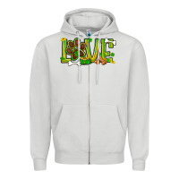 Dove Grey St. Patrick's Day love dog paw Zipper Hoodie - BundleAndBundleShop
