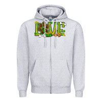 Heather Grey St. Patrick's Day love dog paw Zipper Hoodie - BundleAndBundleShop