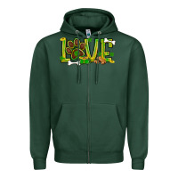 Sports Green St. Patrick's Day love dog paw Zipper Hoodie - BundleAndBundleShop