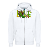 White St. Patrick's Day love dog paw Zipper Hoodie - BundleAndBundleShop