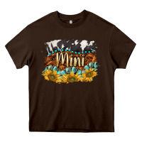Chocolate Brown western mini Heavy Core Tee - BarkalooDesign