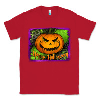 Red Happy Halloween Pumpkin Classic Tee - Jasminsmagicworld