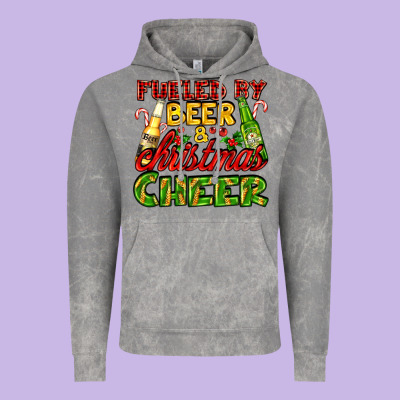 Fueled By Beer And Christmas Cheer With Beer Bottles Vintage Hoodie Designed By Adodesignshop