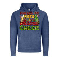 Vintage Denim fueled by beer and christmas cheer with beer bottles Vintage Hoodie - AdoDesignShop
