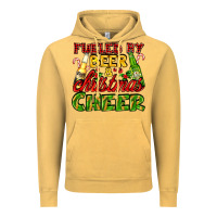 Vintage Mustard fueled by beer and christmas cheer with beer bottles Vintage Hoodie - AdoDesignShop