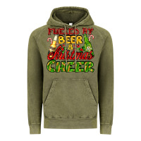 Vintage Olive fueled by beer and christmas cheer with beer bottles Vintage Hoodie - AdoDesignShop