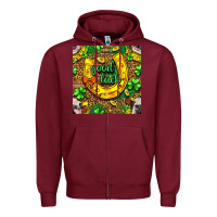 Burgundy St. Patricks good luck with cow digital paper Zipper Hoodie - BundleAndBundleShop