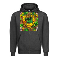 Charcoal Heather St. Patricks good luck with cow digital paper Zipper Hoodie - BundleAndBundleShop