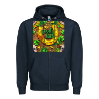 Navy St. Patricks good luck with cow digital paper Zipper Hoodie - BundleAndBundleShop