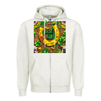 Oatmeal Heather St. Patricks good luck with cow digital paper Zipper Hoodie - BundleAndBundleShop