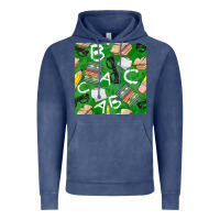 Vintage Denim english class seamless pattern Vintage Hoodie - BundleAndBundleShop