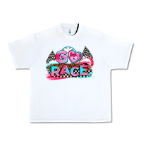 White go race Urban Heavy Tee - AdoDesignShop