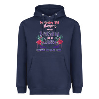 Navy Womens September Girl Stepping Into My Birthday Heavyweight Hoodie - Bettercallsaul