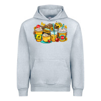 School Bus Coffee Cups Urban Hoodie | Teevron