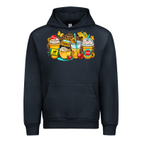 Navy school bus coffee cups Urban Hoodie - OliviaCreatesArt