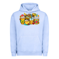 Pigment Grape Ice school bus coffee cups Urban Hoodie - OliviaCreatesArt