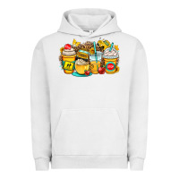 Pigment Lunar Rock school bus coffee cups Urban Hoodie - OliviaCreatesArt