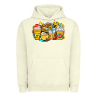 Pigment Pistachio school bus coffee cups Urban Hoodie - OliviaCreatesArt
