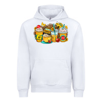White school bus coffee cups Urban Hoodie - OliviaCreatesArt